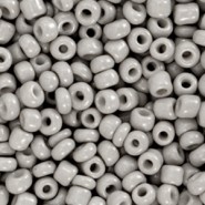 Seed beads 8/0 (3mm) Light silk grey